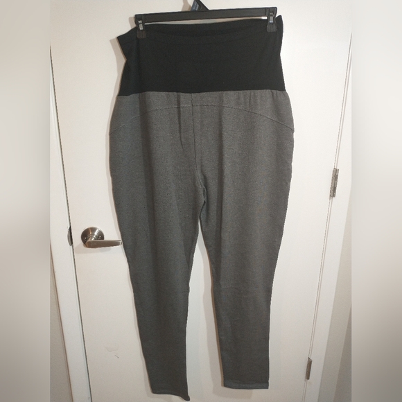 Time and Tru Maternity Comfort Belly Band Ponte Legging Gray Color SIZE XXL (20) - Picture 2 of 12
